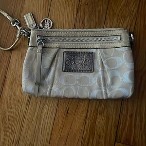 Gold Coach Poppy wristlet